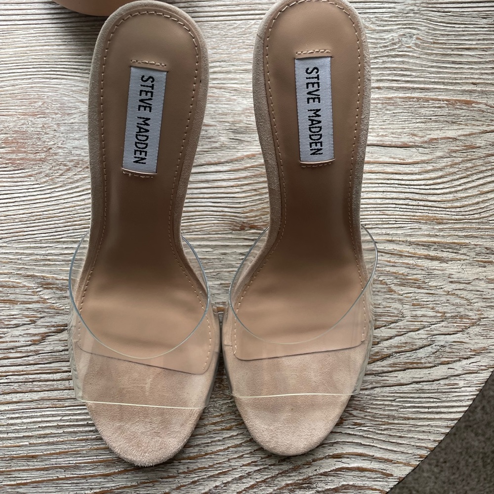 Steve Madden Clear Strap Heels